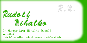rudolf mihalko business card
